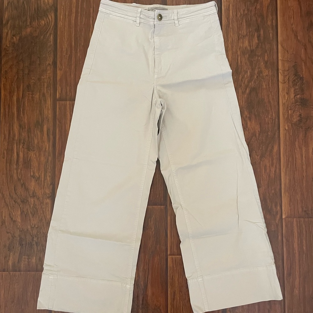 Everlane Tan wide leg high waisted pants! Perfect condition ACCEPTING ALL OFFERS